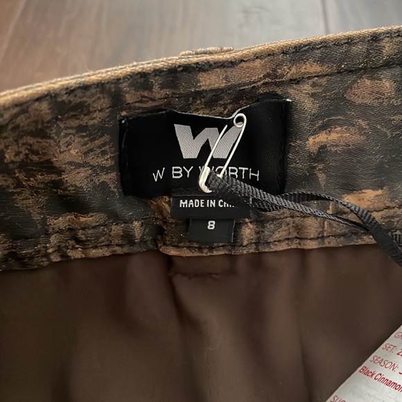 W by Worth crocodile print Jean skirt - Picture 4 of 5